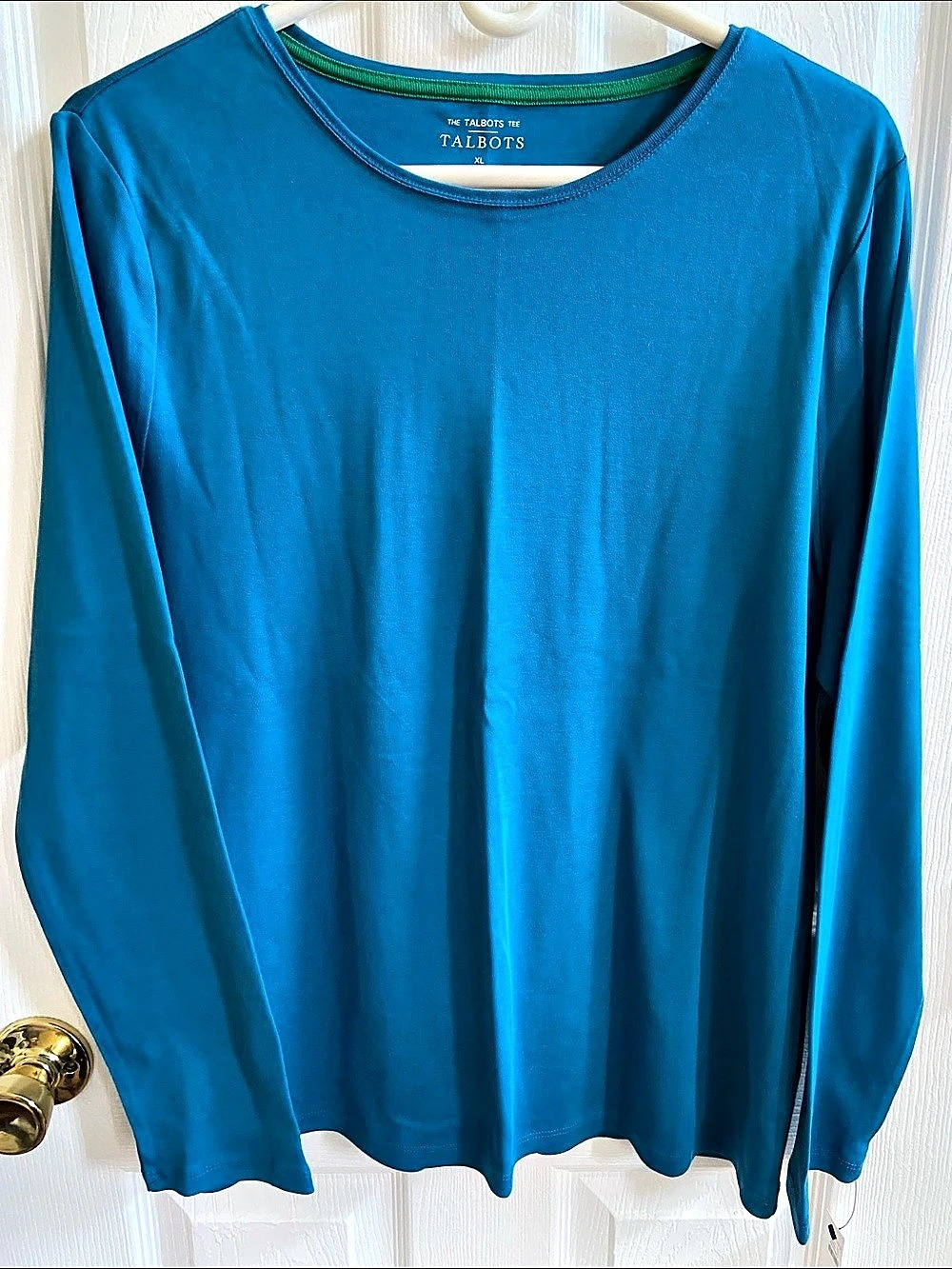 Talbots Pima Cotton Long-Sleeve Crewneck Tee XL NWT